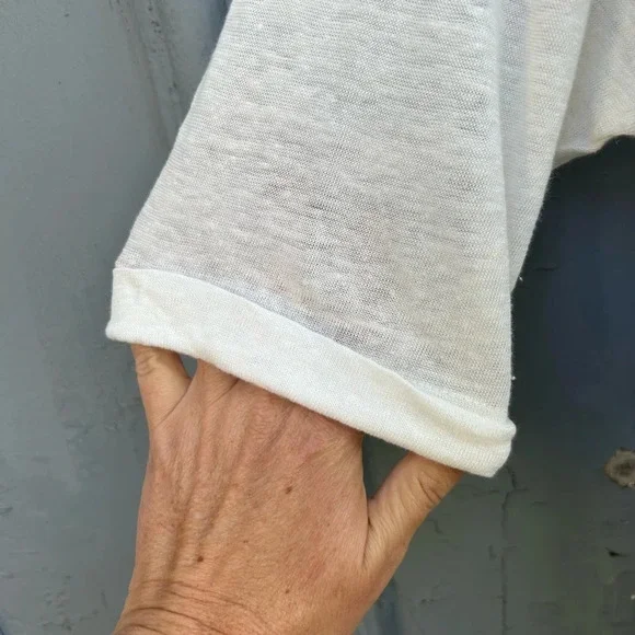 Eve Gravel Linen Tee, size Sm - Picture 4 of 8